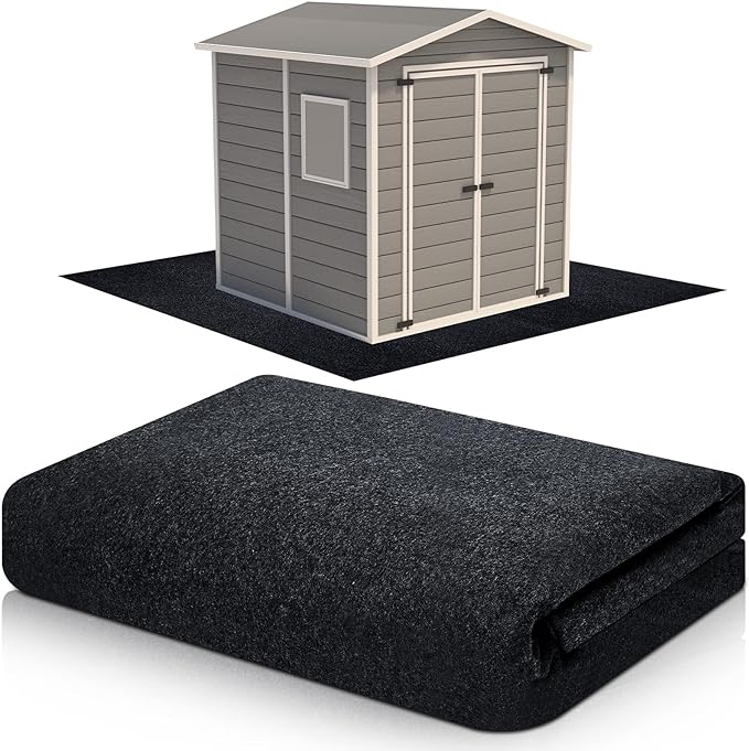 Haull Outdoor Storage Shed Floor Mat Waterproof Outdoor Carport Mat Thickened Soft Patio Furniture Pad Washable with Non Slip Backing, Storage Shed Not Included(5 x 3 ft) by Kedauud