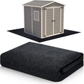Haull Outdoor Storage Shed Floor Mat Waterproof Outdoor Carport Mat Thickened Soft Patio Furniture Pad Washable with Non Slip Backing, Storage Shed Not Included(4 x 7 ft) by Kedauud