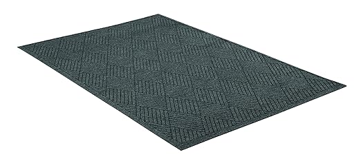 Guardian EcoGuard Diamond Indoor Wiper Floor Mat, Recycled Plactic and Rubber, 4'x6', Charcoal Black,EGDFB040604 - Image 8