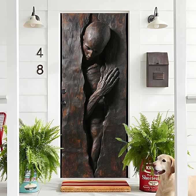 3D Door Stickers, Peel and Stick Vinyl Wallpaper, Self-Adhesive Mural for Home Decor 30.3" W x 78.7" H - Image 4