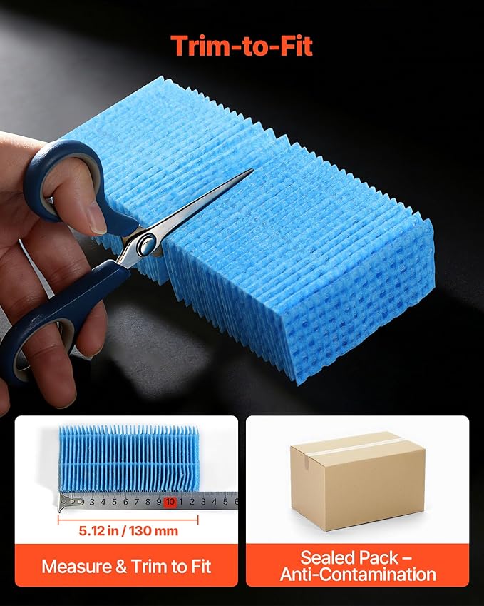 VEVOR Cigar Humidor Humidifier Replacement Filter, 2 Packs Humidifying Pad Compatible with JC-60/JC-70 Cigar Humidor Water Tank, 3D Multi-Layer Honeycomb Mesh, Cut-to-Fit for Your Humidor - Image 6