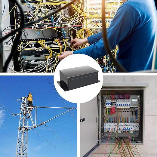 Electronic Project Box, IP65 Waterproof Dustproof ABS Plastic Junction Box- Indoor and Outdoor Electronics Cable Electrical Project Boxes (7.79 x 4.72 x 2.95 inch), Black - Image 6