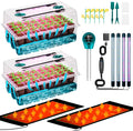 Self-Watering Seed Starter Tray with Grow Light and Heat Mat, 80-Cell Plant Starter Trays Seed Starter Kit, Seed Starter Tray for Seed Starting, Plant Germination & Seedling Growing, 2 Pack by HUGBOW