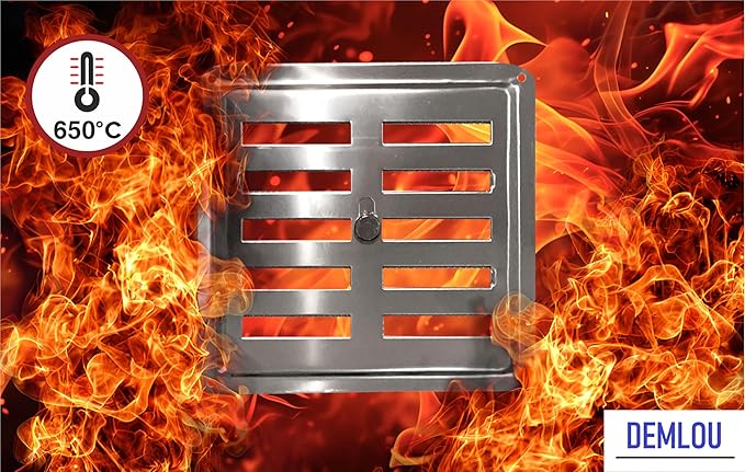 Stainless Steel Adjustable Air Vent Grille – INOX AISI 316 Non-Magnetic, Regulated HVAC Diffuser, Convection Inlet/Outlet Vent Cover for Wall or Ceiling. (9 x 6 inches) - Image 4