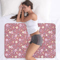 Organic Incontinence Pad for Period - Waterproof Protectors - Reusable Washable Pee Pad - Fits Twin to Full Size Beds - 100% Organic Viscose Derived from Bamboo - 34" x 52" Dark Flower by Wovenx