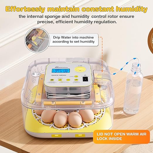 Sailnovo 12 Egg Incubators for Hatching Egg with Auto Egg Turning and Auto Humidification,Incubator for Chicken Eggs,Temperature Control, Egg Candler,Ideal for Farm,School and Lab - Image 3