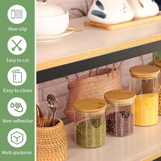 Shelf Liners 18 inch x 20 ft Kitchen Cabinets Liner Non-Stick Drawer Mats EVA Protector Shelving Cupboard Lining (Clear, 18 inch x 20 ft) - Image 5