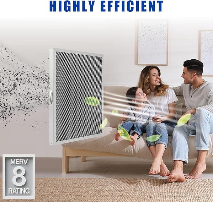 5881 Dehumidifier Filter MERV 8 Washable （ 2 Filter Boards +1 Soft Brush），for Whole-House Dehumidifiers E080(E080H/KZ)/E100(E100C/H)/8192A, Dehumidifying Ventilator 8192A - Image 7