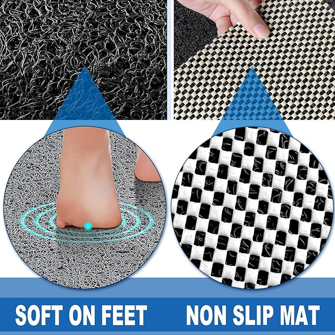 Shower Mats Non Slip for Elderly, 24x47’’Extra Lager Loofah Bath Mats for Shower, Non-Slip Bath for Elderly-Black - Image 4