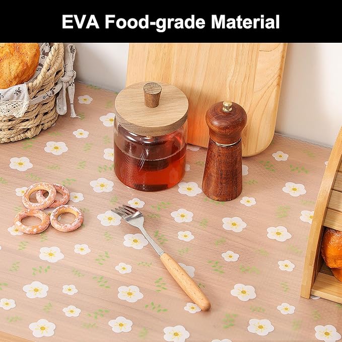 Cooyes Shelf Liner – Premium Non-Adhesive Cabinet & Drawer Liner for Kitchen – Waterproof Shelf Paper with Modern Pattern – Durable EVA Cabinet Mat – Easy to Cut （12" W x 360" L） - Image 3