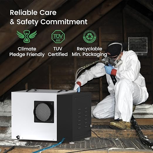 Waykar 158 Pint Commercial Dehumidifier with Pump and Drain Hose for Crawl Spaces, Basements, Ducted Industrial Use, and Water Damage Unit, for Spaces up to 7500 Square Feet, Smart Humidity Control - Image 3