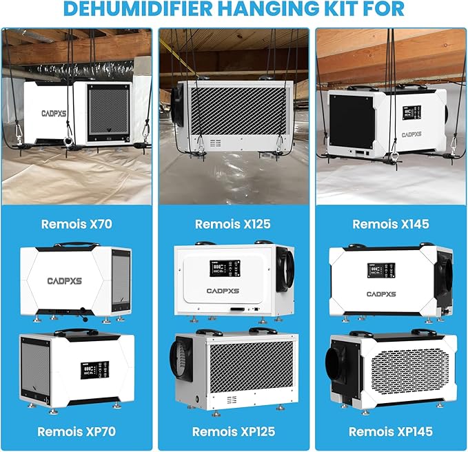 Hanging Kits for Crawl Space & Basement Dehumidifiers, Easy to Raise and Lower Dehumidifier, Reduce Dehumidifier Noise and Vibration, Hanging Kit Improves Space Utilization (Easy Install) - Image 4