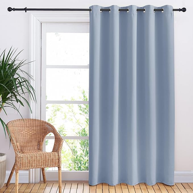 NICETOWN Bedroom Blackout Curtain Panel, 1 Panel, 70 x 84 inch, Vintage Blue, Privacy Window Thermal Insulated Blackout Drape/Drapery for Loft, Guestroom by NICETOWN