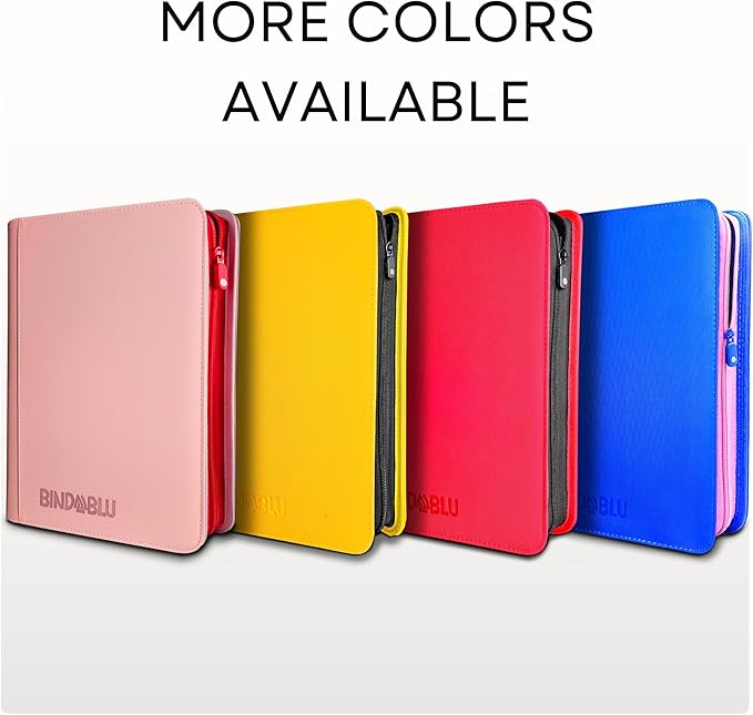 9 Pocket Trading Card Zip Binder - 360 Side Loading Pocket Binder for Colletible Games, Sport, TCG - Trading Card Binder - Gift Card holder for Boys and Girls - Blue card binder - Image 6