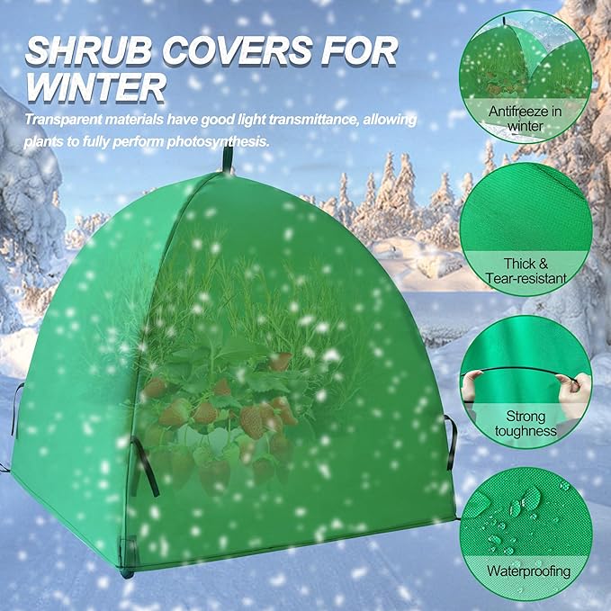 40″*40″*31″ Winter Plant Warm Covers - Raised Bed Cover, Garden Row Accelerator, Warm Tent Freeze Protection Humidity Domes for Germination, Seedling Propagation Protecting Plants from Animals 2 PCS - Image 5
