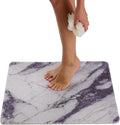 Enkosi Loofah Shower Mat Non Slip – Square Anti Slip Bath Mat for Inside Showers, Bathtub, Tub, Bathroom - Cushioned, Quick Dry PVC with Drain Holes - Secure Grip Safety Pad (Marble Grey Blue 24x24) by ENKOSI
