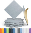 12 Pack Acoustic Panels Self Adhesive Sound Proof Foam, High Density Sound Acoustic Panel, 12X12X0.4 Inch Square Panels in Home, Office, Reccording Room, Studio,and more(Blue Gray) by Amantech