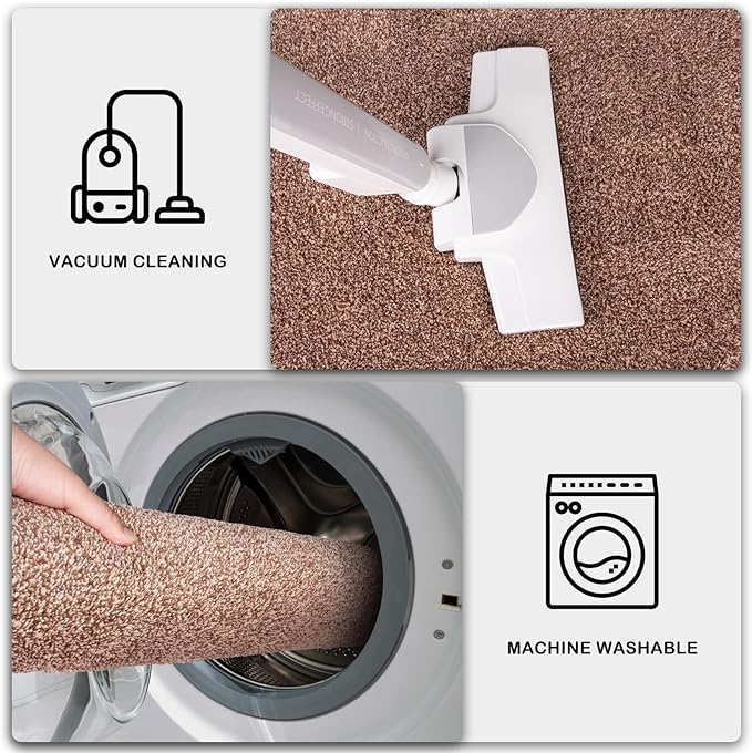 PURRUGS Dirt Trapping Door Mat 20" x 31.5", Non-Slip Machine Washable Entryway Rug, Dog Doormat, Indoor Front Door Mat, Super Absorbent Entry Rug for Muddy Shoes & Paws, Brown-Light Cream - Image 7