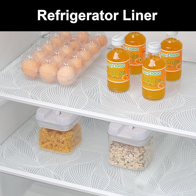 Cooyes Shelf Liners for Kitchen Cabinets, Refrigerator Liners Waterproof & Oil-Proof Kitchen Cupboard Liner Drawer Mats EVA Material Non Adhesive Fridge Liner for Shelves（23.6" W x 236" L） - Image 4