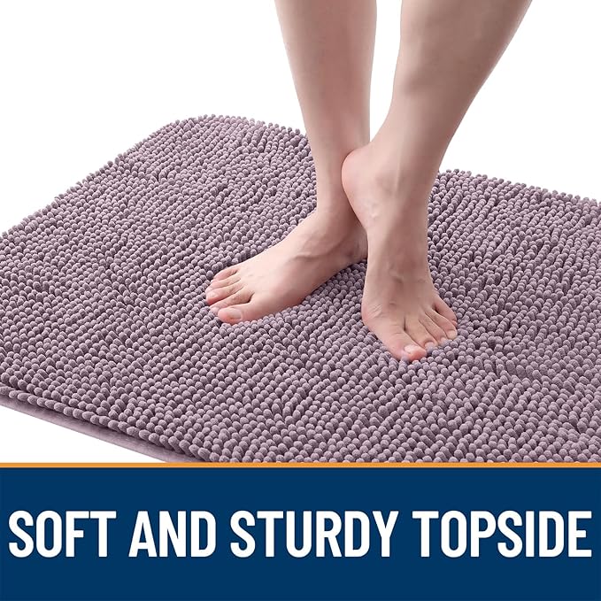 OLANLY Dog Door Mat for Muddy Paws 47x24, Absorbs Moisture and Dirt, Absorbent Non-Slip Washable Doormat, Quick Dry Chenille Mud Mat for Dogs, Entry Indoor Entryway Carpet for Inside Floor, Deep Plum - Image 4