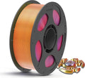 ANYCUBIC Silk Tri Color Pla Filament, 3-in-1 Chrome Coextrusion Color Change 3D Printer Filament 1.75mm Dimensional Accuracy +/- 0.02mm, Silk Texture, 1KG Reusable Spool (2.2 lbs), Red Yellow Blue by ANYCUBIC