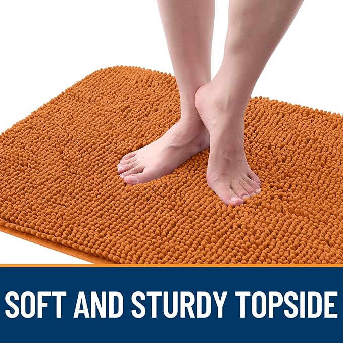 OLANLY Dog Door Mat for Muddy Paws 24x16, Absorbs Moisture and Dirt, Absorbent Non-Slip Washable Doormat, Quick Dry Chenille Mud Mat for Dogs, Entry Indoor Entryway Carpet for Inside Floor, Clay - Image 4