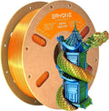 ERYONE Silk Tri Color PLA Filament 3D Printer 1.75mm +/- 0.03mm, Multicolor Filament Tricolor PLA 1KG(2.2lbs) Cardboard Spool, Orange Blue Green by ERYONE