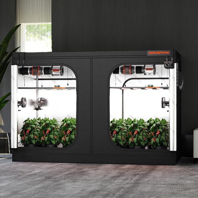 Spider Farmer 8x4 Grow Tent 2025 New, 96"x48"x80", with Hook for Controller and Power Strip, 1680D Thicken Mylar Canvas, Enlarged View Window for Indoor Hydroponic Growing for SF4000, SE5000, G5000 - Image 9
