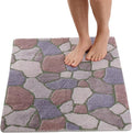 Enkosi Loofah Non-Slip Shower Mat - Shower Floors, Bathtub, Bathrooms, Wet Areas - Cushioned Bath Mat with Drain Holes - Quick Dry PVC, Secure Safety Pad Without Suction Cups (32x24 Stone Path) by ENKOSI