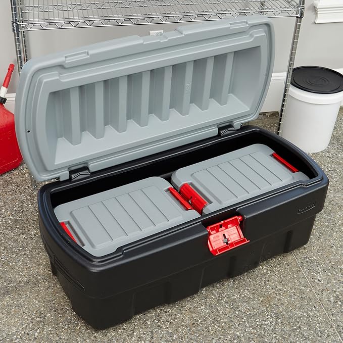 Rubbermaid ActionPacker️ 48 Gal with 8 Gal Containers Nested, Lockable Storage Bins, Industrial, Rugged Storage Container Bundle with Lids - Image 8