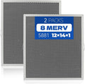 2-Packs 5881 Washable MERV 8 Dehumidifier Filter 12x14x1 Compatible with AprilAire Whole-House Models E100 E080 8192A and Dehumidifying Ventilator 8192A Replacement Filter by XFIBER