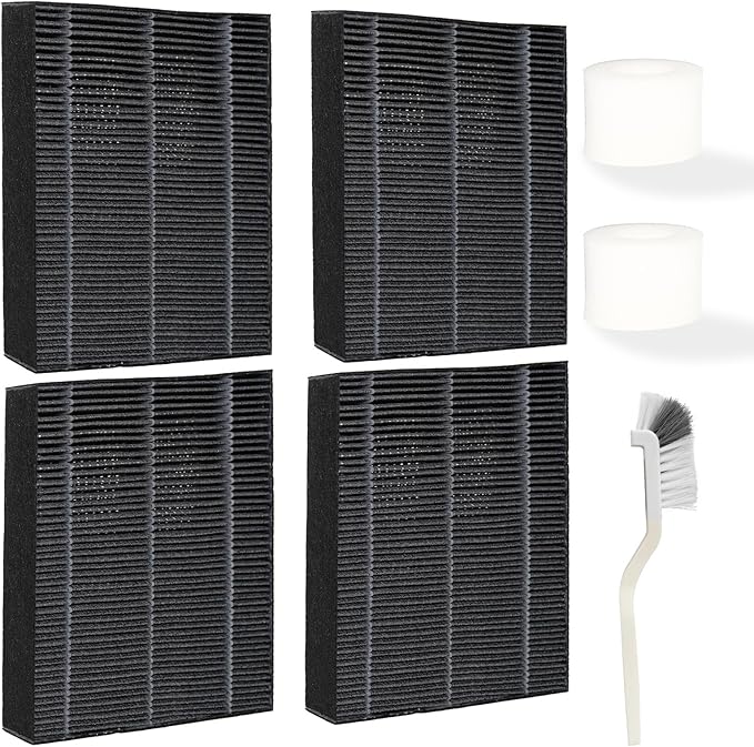 4-Pack Replacement Humidifier Filters Compatible with LEVOIT Superior 6000S Smart Evaporative Humidifier + 2 Top Fill Humidifier Replacement Filters Compatible with LEVOIT Humidifiers + Brush by SETEAMS