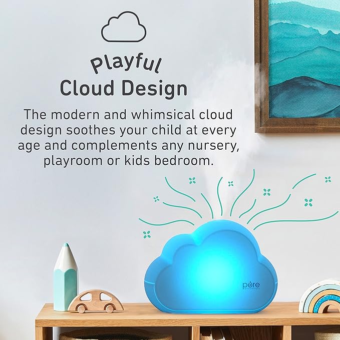 Pure Enrichment PureBaby Cloud Ultrasonic Cool Mist Humidifier Quiet Variable Mist for up to 24 Hrs Ideal for Baby Nurseries & Kids Bedrooms to Relieve Congestion Colds & Coughs, Night Light, BPA-Free - Image 5