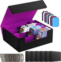 Card Storage Box For Trading Cards 1800+,Card Deck Box With 10 Dividers,6 Foam Stoppers,4 Supporters,Commander Deck Case Fit For Toploaders,MTG,YuGiOh,TCG and Magic Cards by Co-opting