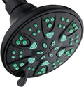 AquaDance Antimicrobial – Anti-Clog High-Pressure 6-Setting Shower Head with Microban Nozzle Protection from Growth of Mold, Mildew & Bacteria for Stronger Shower! 4" Coral Green by AquaDance