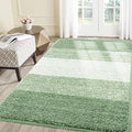 Smiry Dog Door Mat for Muddy Paws, Absorbs Moisture and Dirt, Low-Profile Entryway Mat with Non-Slip Backing, Entry Indoor Outdoor Doormat for Inside Floor (71x47 Inches, Sage Green, Striped) by Smiry