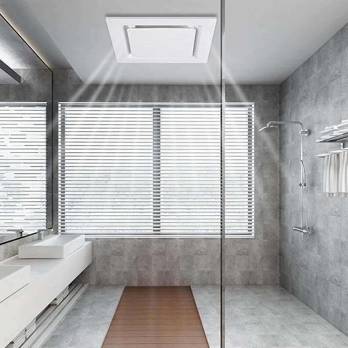 Bathroom Exhaust Fan without Light, Ceiling Mount Ventilation Fan bathroom extractor 110V bathroom fan for Kitchen 120CFM 1.2Sones (Square) - Image 3