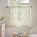 jinchan Linen Blend Floral Curtains for Living Room 45 Inch Length Farmhouse Printed Curtain Rod Pocket Back Tab Sage Green Peony Flower Patterned Drapes Bedroom Curtains Set 2 Panels by JINCHAN