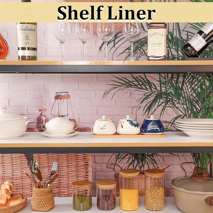 Shelf Liners 13 inch x 20 ft Kitchen Cabinets Liner Non-Stick Drawer Liners Drawer Mats EVA Protector Shelving Cupboard Lining (White, 13 inch x 20 ft) - Image 4