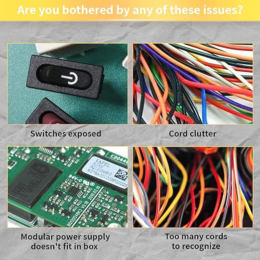 YXQ 40mmx20mmx11mm Power Project Enclose Case Junction Box Waterproof Small Engineering Wire Switch Plastic Black, 12-Pack - Image 4