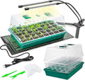 CARPATHEN Seed Starter Tray Kit with Full Spectrum Grow Lights & Seedling Heat Mat - 40-Cells Durable Plant Germination Tray with Tall Rigid Humidity Vented Dome for Seed Starting and Propagation by Carpathen-ExpertIrrigationsforNourishingGardens