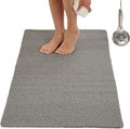 Anti Slip Shower Mat - Non Slip Shower Mats for Inside Shower - Large 47x24 Loofah Shower Floor Mat Non Slip - Bath Mat for Shower - Secure Mat Without Suction Cups (47x24 Gray) by ENKOSI