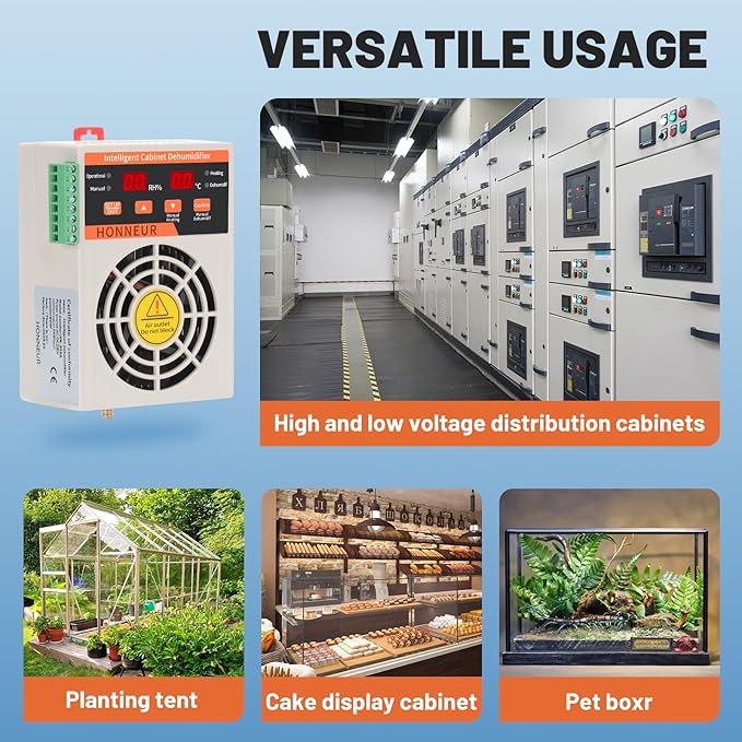 Fully automatic mini dehumidifier and constant humidity device 60W - suitable for distribution cabinets, planting tents, etc. (AC/DC 24~36V) - Image 3