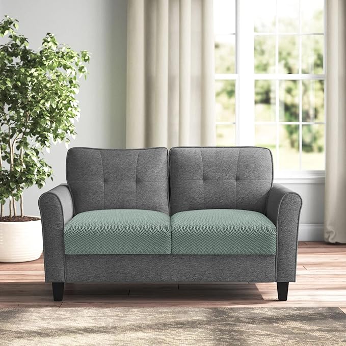 Fuloon Waterproof Couch Cushion Covers, Stretch Sofa Seat Cushion Slipcovers Solid Washable Furniture Protector Suitable for Armchair Loveseat Sofa (Sage Green, 2 Pieces) - Image 7