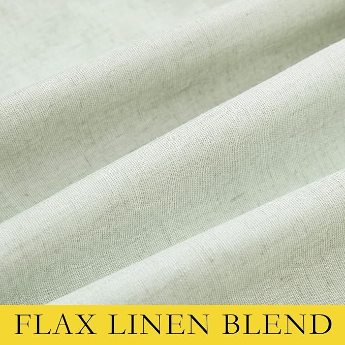 NICETOWN Extra Long Linen 100% Blackout Curtains 102" Length 2 Panels Set with Thermal Insulated Liners, Sage Green, 62" Width, Farmhouse Style Window Draperies for Patio Sliding Glass Door - Image 8