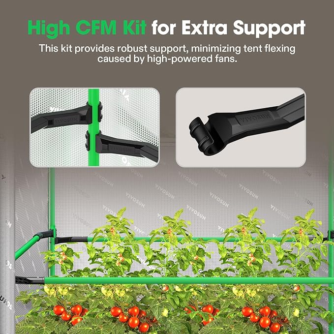 VIVOSUN P888 96"×96"×80" PRO Grow Tent and AeroStream H19 Intelligent Environmental 19L Humidifier with Temp & Humidity Probe, Top Control Panel, Smart Remote Control, Designed Specifically for Use wi - Image 3
