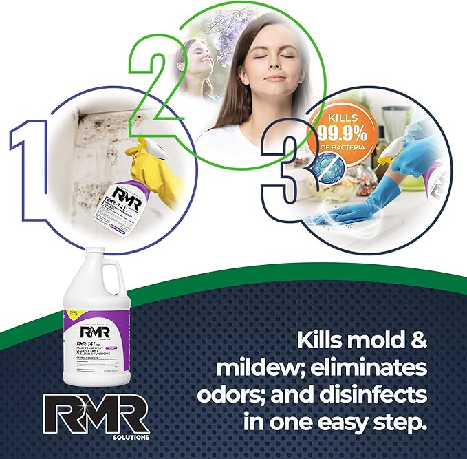 RMR-141 EPA Registered Mold and Mildew Killer, Eliminates Odors, Removes Mold, Mildew, Bacteria, and Viruses, 4 Pack of 1 Gallon Bottles - Image 6