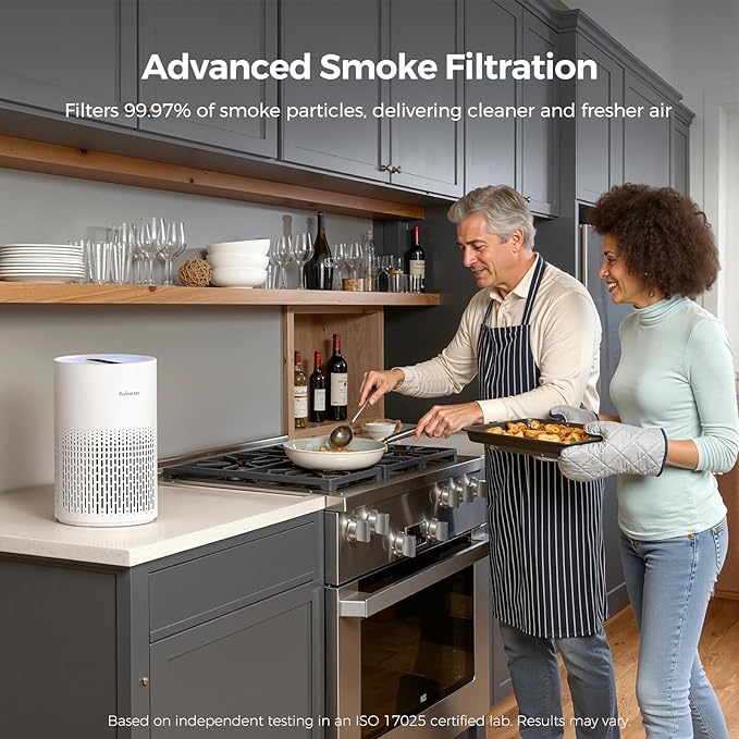 Purivortex Air Purifiers for Home, Quiet HEPA Air Filter for Pollen, Smoke, Dust, Pet Dander, Odor, Hair, Covers Up to 880 Sq Ft, PX500 White - Image 6