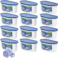 Moisture Absorbers, 12 Pack, Compact Dehumidifier for Closet, Efficient Humidity Absorber Boxes, Moisture Absorber for Closet, Odor Eliminator with Linen Fragrance, Dutch Blue, 6.4oz, 300ml by Ksend