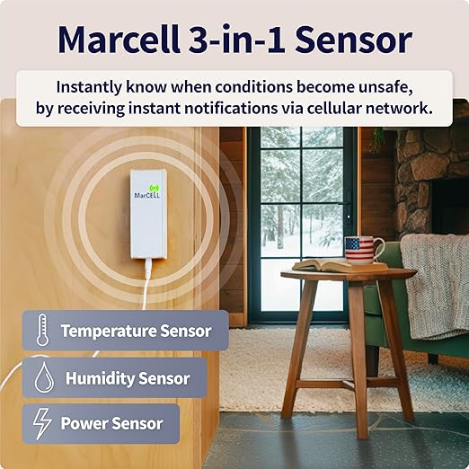 MarCELL Cellular Temperature, Humidity & Power Monitor (Verizon) - Made in The USA - RVs, Pet Safety Monitoring, Second Home Monitoring, Greenhouse Monitoring,- 24/7 Monitoring & Instant Alerts - Image 3